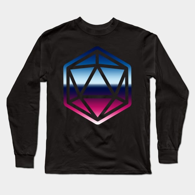 Retro D20 80s Chrome Long Sleeve T-Shirt by SimonBreeze